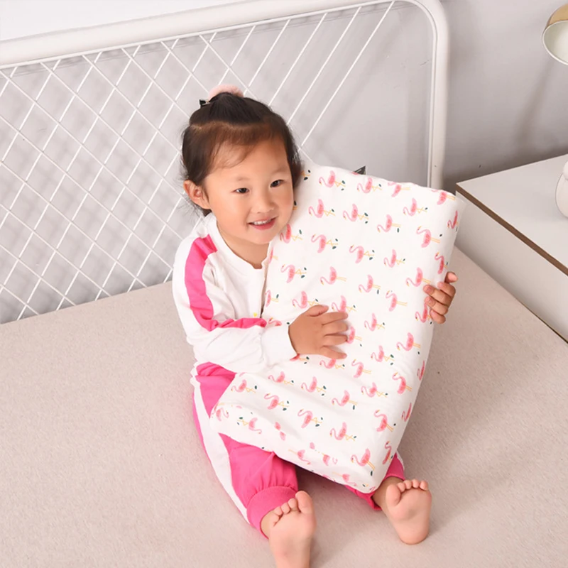 J  Thailand 100 Natural Children Latex 2 in 1Pillow Baby Sleeping Bed Orthopedic Child Soft Latex Kids Head Neck Pillow Gift