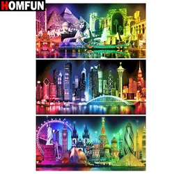 HOMFUN 5D Diamond Pattern Rhinestone Needlework Diy Diamond Painting Cross Stitch