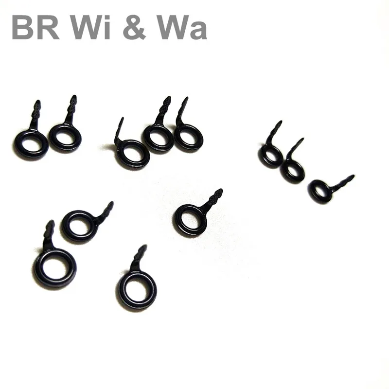 BR Wi&Wa   Fuji  CCLOG  & BCLOG  silver  & Dark gun smoke  guide Ulra-light weight guide Repair rod  10pcs