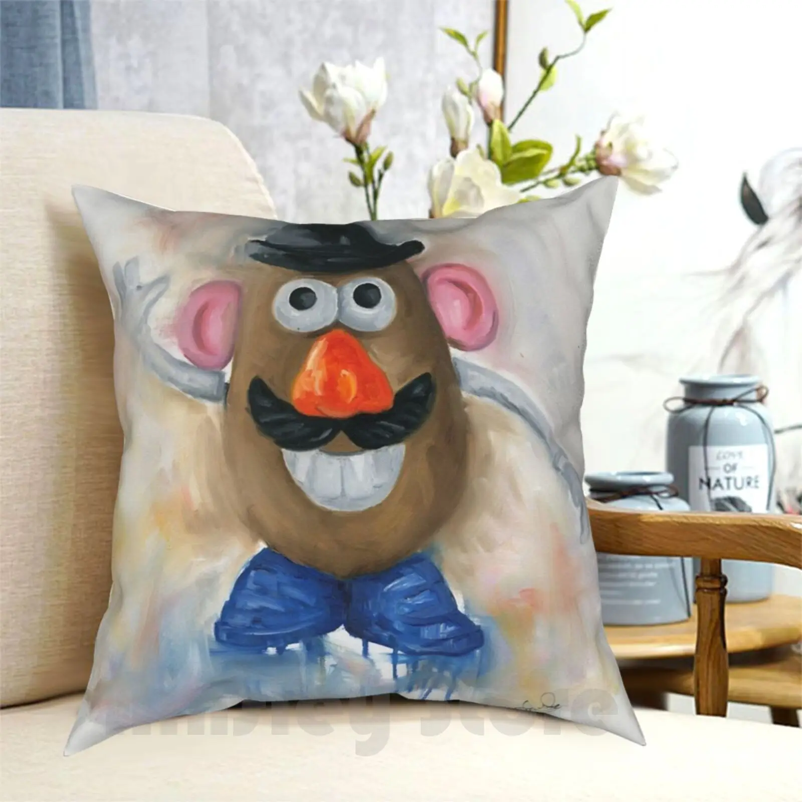 Mr. Potato Head-funda de almohada Vintage Nostalgia impresa para el hogar, suave, DIY, Vintage, juguetes para niños, tiempo de juego