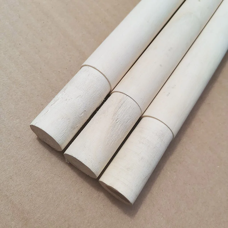 25mm Diameter Three Section Cudgel Staff Stick Length 60cm White Wax Plant Partially Prepared Products