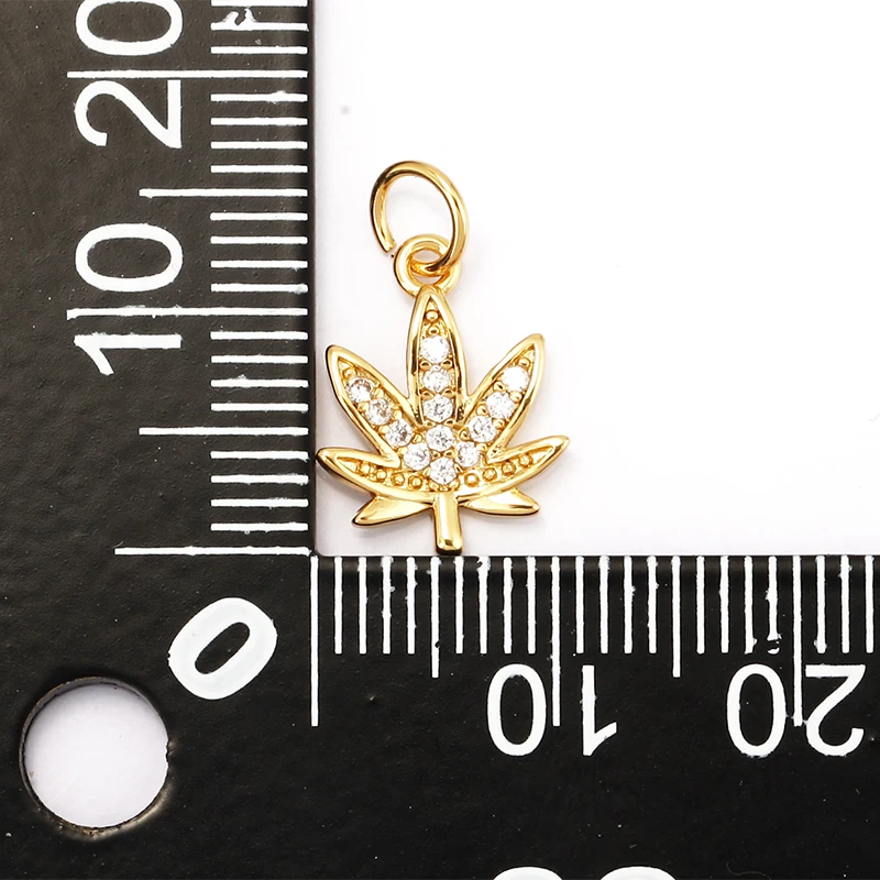 Pine Cone Lotus Coconut Tree Sun Flower Ginkgo Leaf 18K Gold Charm,Bracelet Earring Attachment Jewelry Components Findings L44