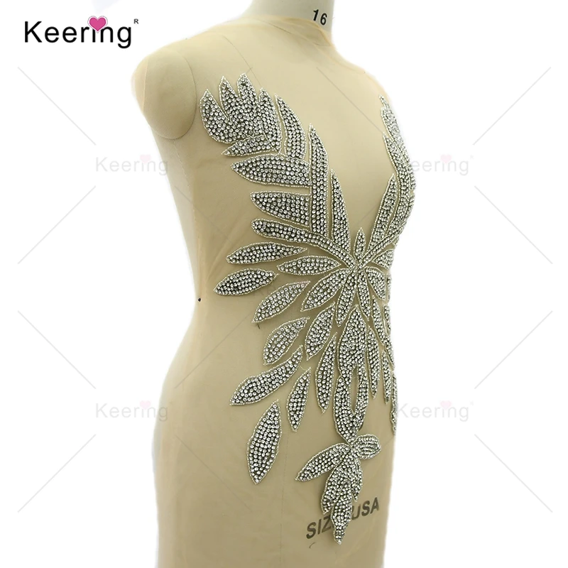 Silver Rhinestone Body Dress for Party Clothes, 100% Hand-Made, Sexy Design WDP-388