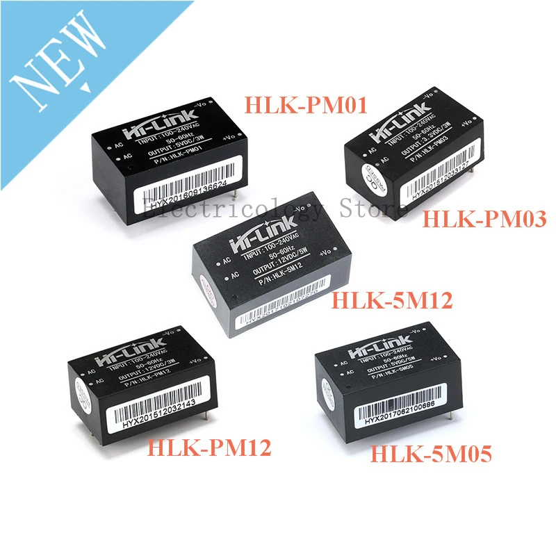 HLK-PM01 HLK-PM03 HLK-PM12 HLK-5M05 HLK-5M12 AC-DC 220V 5V 3.3V 12V 5V700mA 전원 모듈 AC DC 스텝 다운 벅 모듈