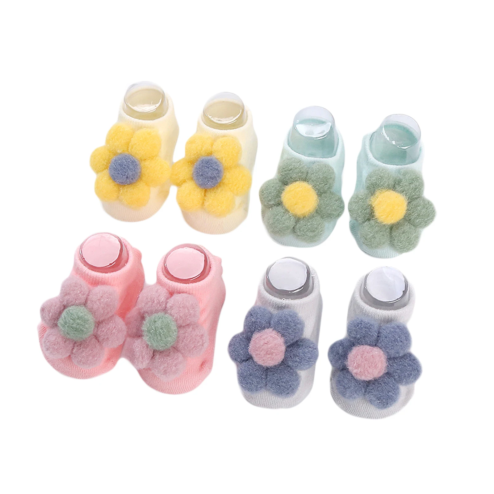 طفل رضيع طفل الفتيات المضادة للانزلاق قصيرة جوارب يمكن السير بها على الأرض لطيف ثلاثية الأبعاد زهرة أفخم تنفس بسط الكاحل جورب النوم ملابس ري...