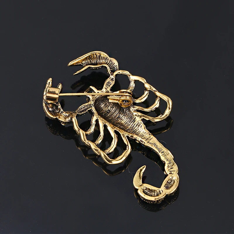 Fashion Jewelry Crystal Brooch Pin Scorpion Rhinestone Collar Brooches Dress Decoration Jewelry Brooches for Women