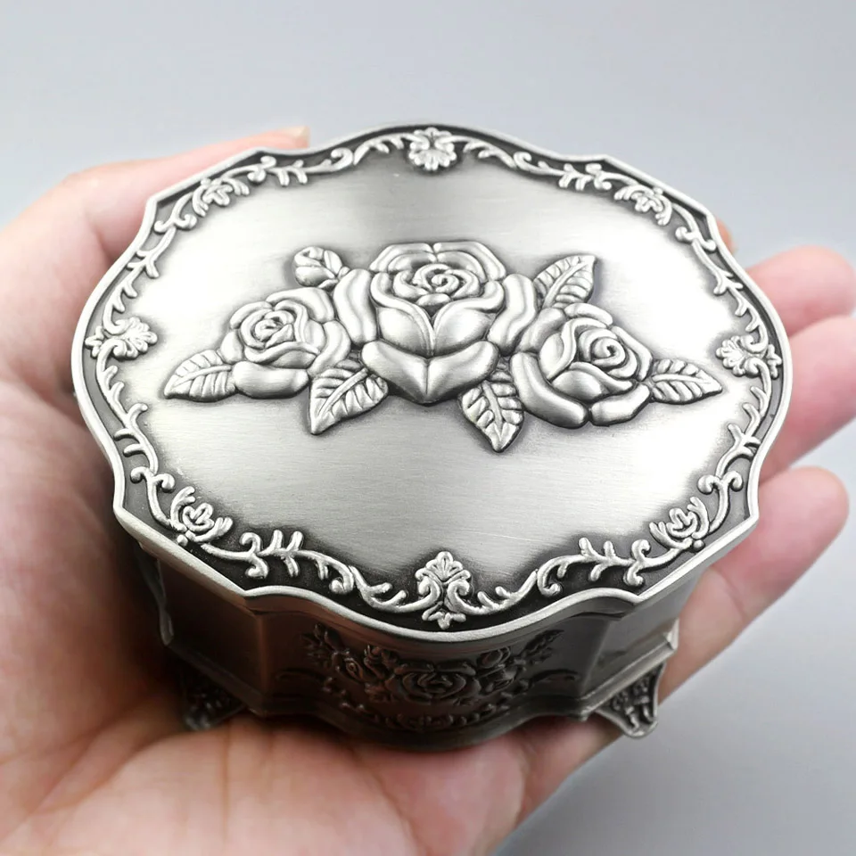 Emboss Alloy Metal Music Box Wind Up and Golden Movement You Are My Sunshine For Frends Girl and Children Birthday Gift