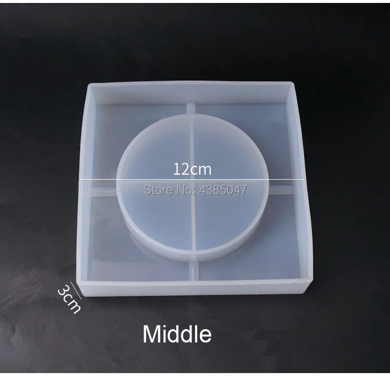 3 Different Sizes of Square Ashtray Dried Flower Resin Decorative Craft DIY Flower Pot Base Mold Epoxy Resin Molds for Jewelry