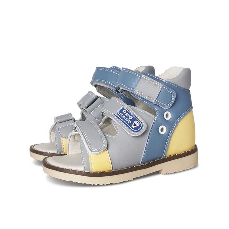 Ortoluckland Children's Sandals Kids Leather Summer Shoes For Girls Boys Toddler Flatfeet Orthopedic Footwear1 2 3Years Old image 3