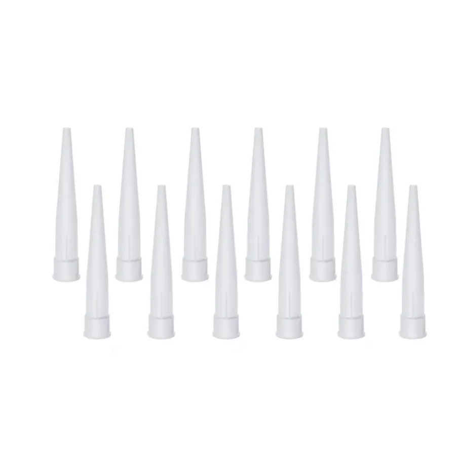 50 pezzi ugelli per pistola per calafataggio ugelli per colla in vetro siliconico sigillante punte per calafataggio diametro interfaccia 1.5cm