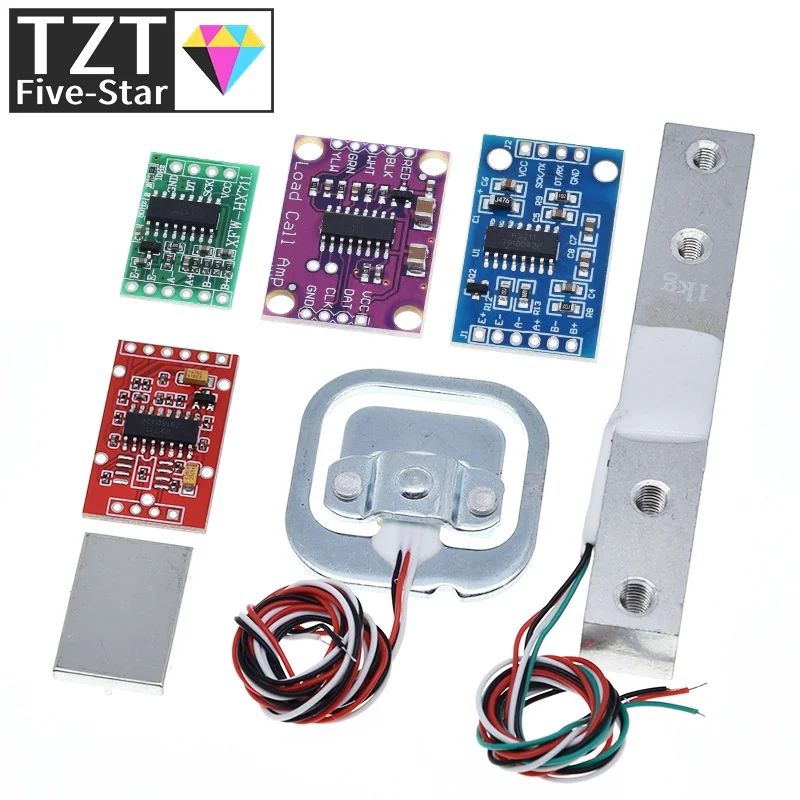 Wägezelle 1KG 5KG 10KG 20KG HX711 AD Modul Gewichtssensor Elektronische Waage Aluminiumlegierung Wägedrucksensor für Arduino – Detail 5