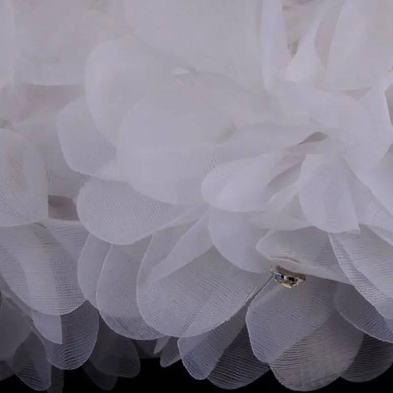 Cestas da menina de flor o tecido decoração do laço bonito punho cesta da menina flor branca cesta para a decoração do casamento