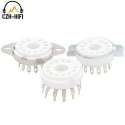 1pc 12pin B12C Ceramic Tube Socket Valve Base Power Lamp Jack for 50CA10,6CA10,6HF5,6C10 6JB5  6GE5 8GU7 8AC9 9MN8 6EA4 Audio