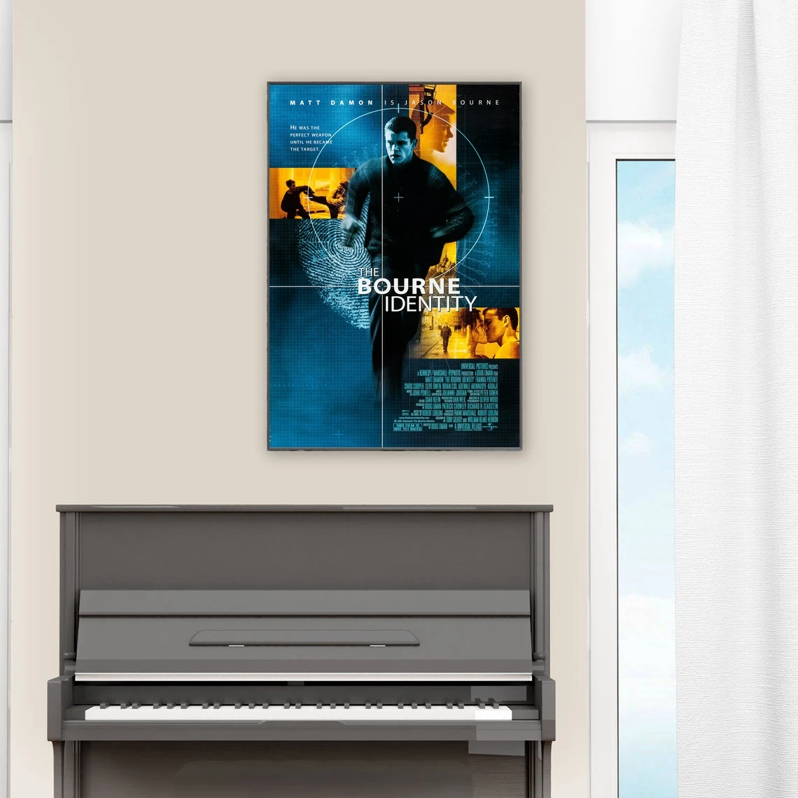 The Bourne Identity Movie Cover Poster Art Print Canvas Painting Wall Pictures Living Room Home Decor (No Frame)