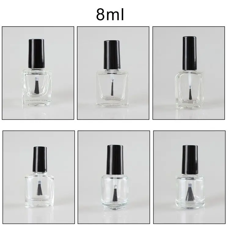 

8ml design your own nail polish bottle, clear empty gel nail polish bottle