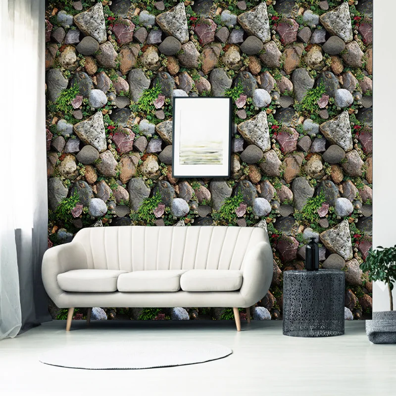 Self-Adhesive Simulation Stone Wallpapers For Living Room Bedroom Walls Home Decoration Vintage vinyl Wallpaper Mural Stickers