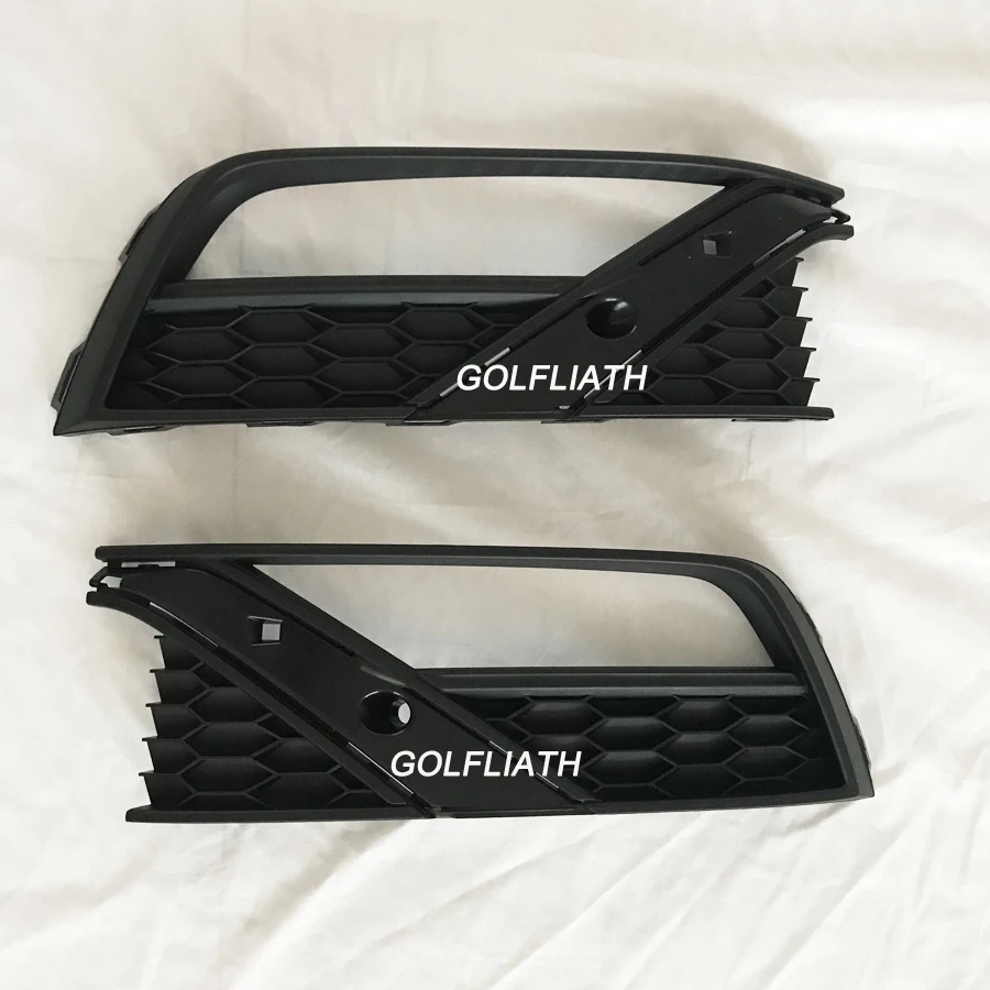 GTI STYLE ABS Front Bumper Honeycomb Grill Lower Side Fog Light Grille For Volkswagen Polo GTI Bumper 2014-2017