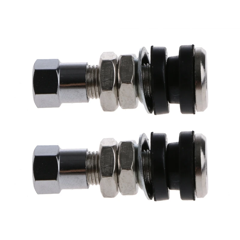 Válvula de rueda de neumático sin cámara, vástago sin tubo, para motocicleta, coche, bicicleta, ATV, 1 par