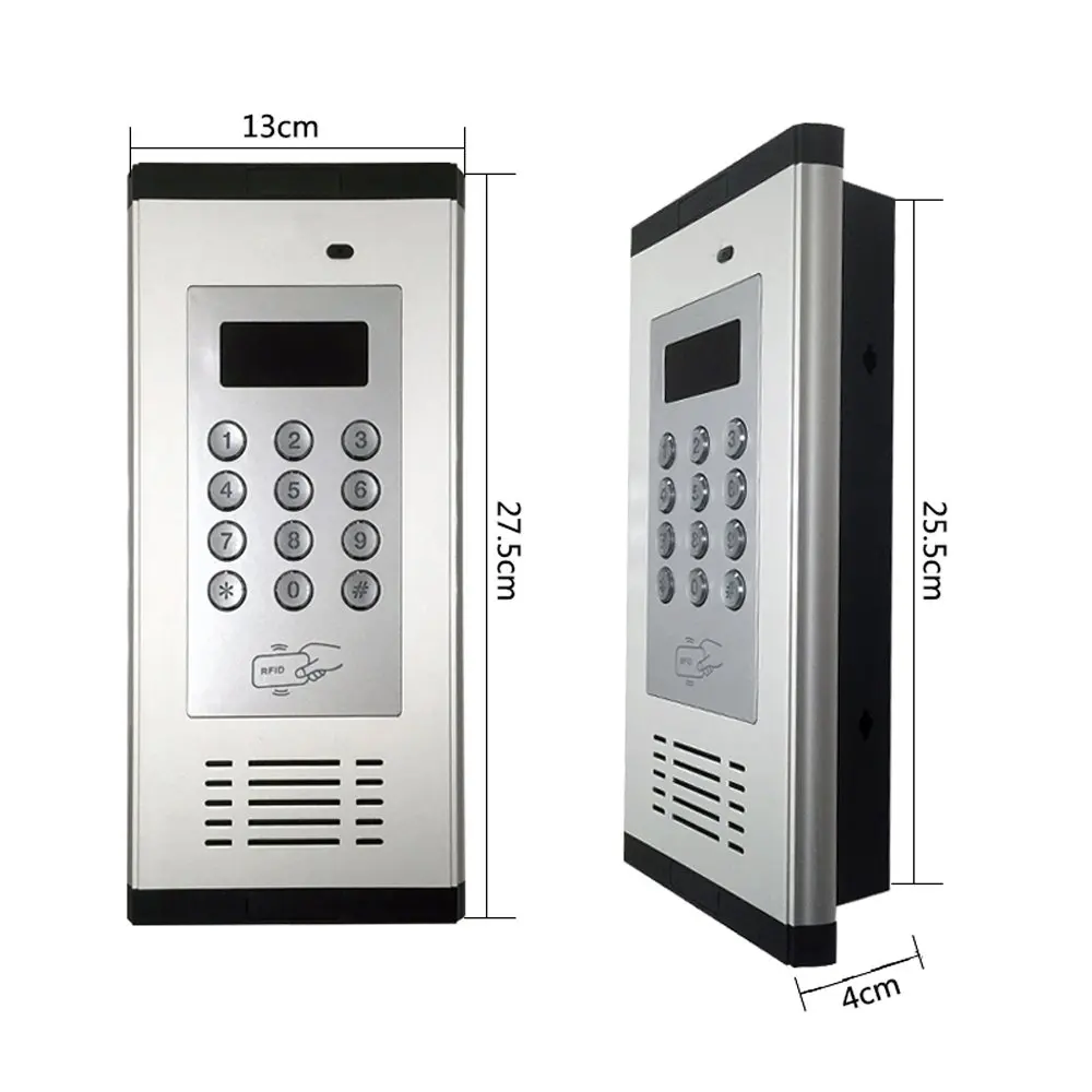 13.56MHZ IC RFID 4G GSM intercom wireless door lock gate opener access 200 users apartment villa intercom switch