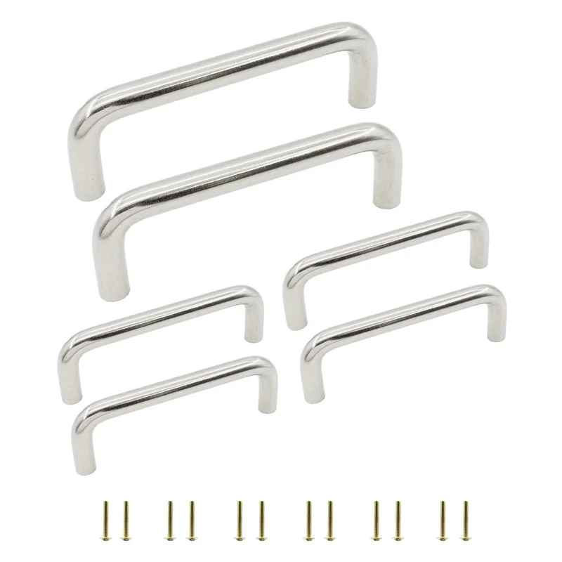 

6 Pack Cabinet Hardware,Stainless Steel Arched Curved Drawer Handle Pulls,Solid Dresser Kitchen Cupboard Box Cabinet Handle 96mm