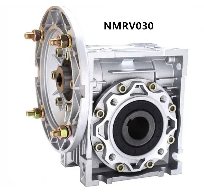 Speed Reducer 5:1-80:1 RV030 Worm DC motor gearbox 14mm output 90 Degree Worm Gearbox 9/11mm Input Shaft  for NEMA 23 Motor