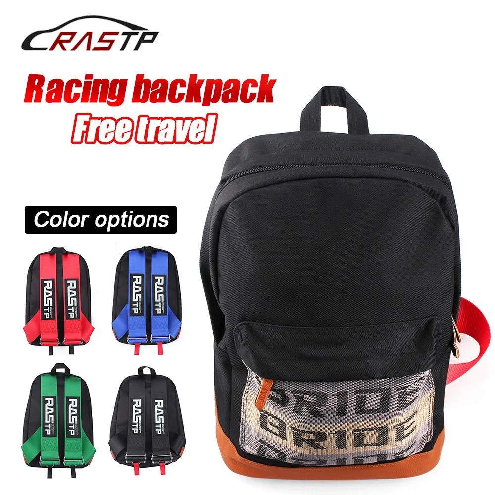 RASTP-JDM Style Bride Fabric Racing Backpack School Backpack Car Canvas Backpack Bride Bag Racing Souvenirs  RS-BAG039