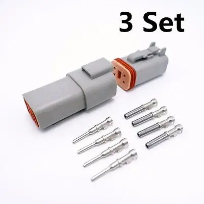 

3 Sets 4 Pins Deutsch DT 1.6 Automotive Connector Plugs /Male Female/Waterproof