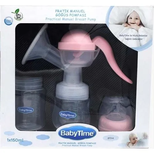 Baby Time Manual Breast Pump Easy One-Hand Operation