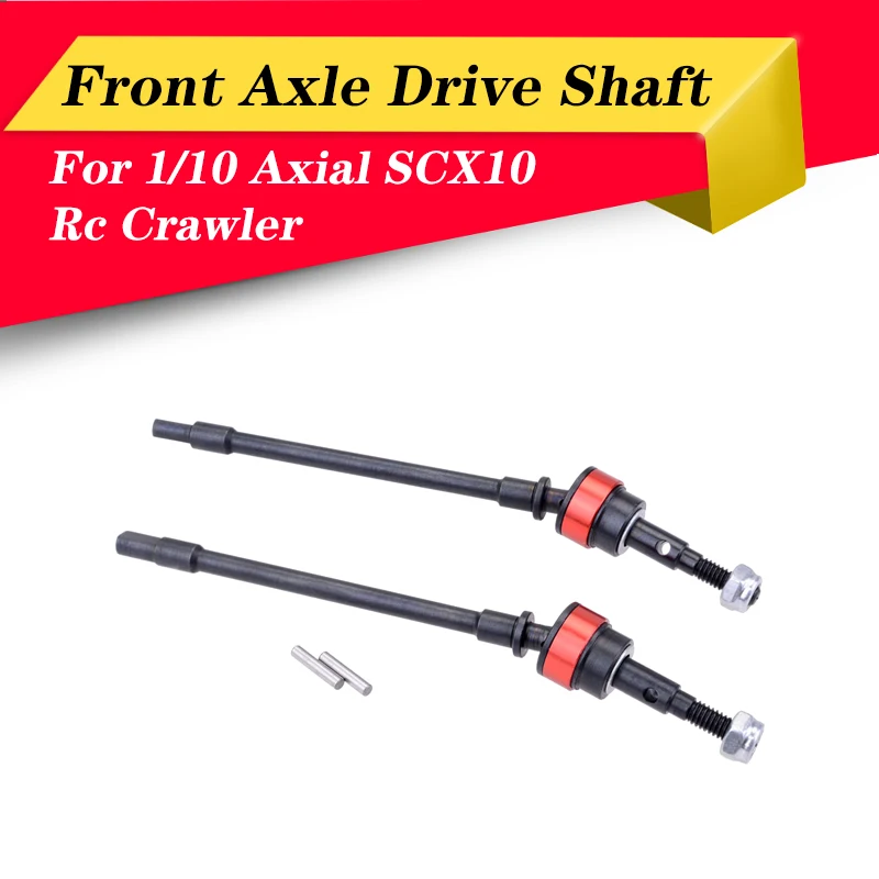 

2PCS Hard Steel Front/Rear Axle CVD Drive Shaft Dogbone for 1/10 Axial SCX10 Rc Crawler Upgrade Option Parts Hop-Up