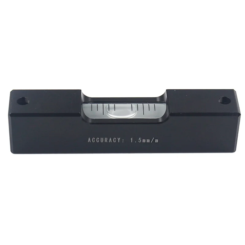 Strip Metal Spirit Level Bubble Horizontal AdustingTool Ruler Black Length 80mm Accuracy 0.1 0.15 0.3 0.6 1.5mm Per Meter