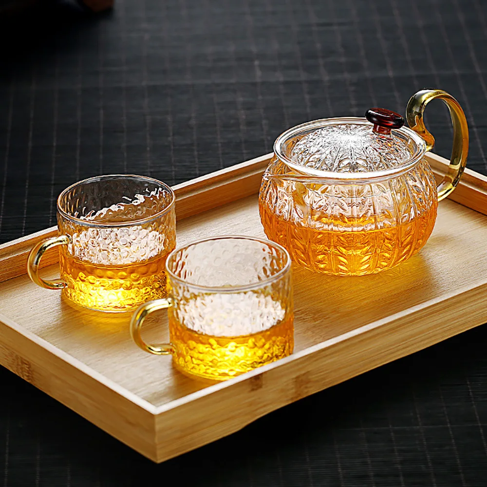 Glass Teapot Puer Kitchen Accessories Tea Teapots Kettle Coffee Pots Teaware Set Infuser Pot Dining Bar Home Garden