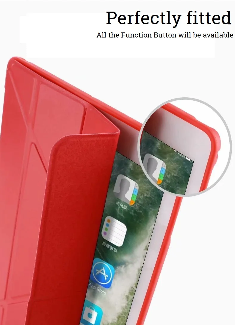 Slim Folding Coque For iPad Air 1 Air 2 Cover Smart Auto Sleep A1474 A1566 Soft Flip TPU Funda for iPad Air 1 2 Smart TPU Cover