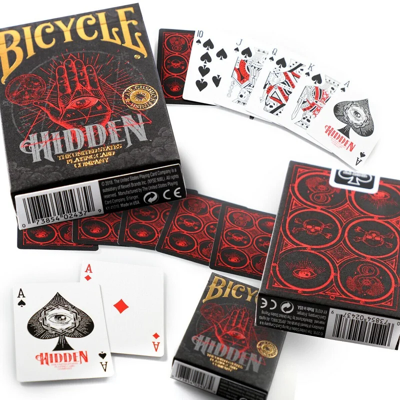 Bicycle Hidden Playing Cards Deck Secret Society Symbols Poker Size USPCC Magic Card Games Magic Tricks Props for Magician