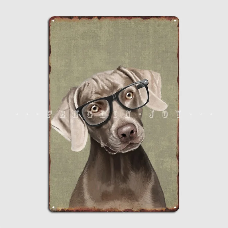 Mr Weimaraner Metal Sign Club Party Customize Painting Décor Tin Sign Poster