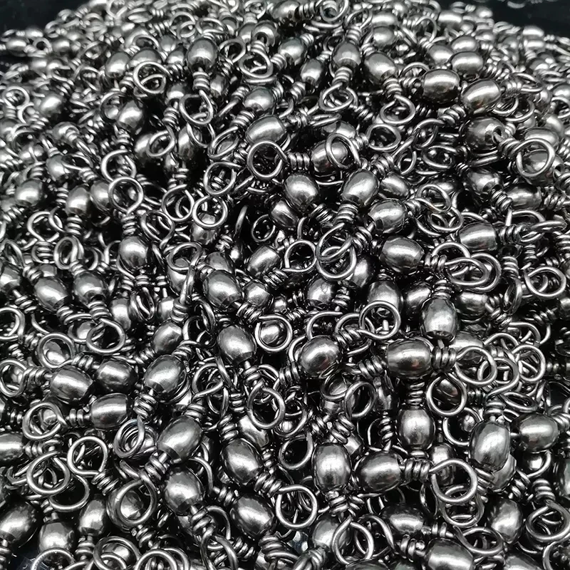 

600-4000pcs Wholesale Copper Alloy Super Strong Ball Bearing Swivel Fishing Accessories Snap for Sea Fishing Pesca