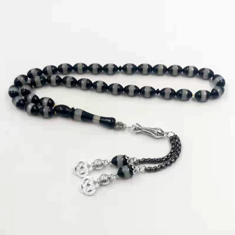 Man tasbih 2021 new style Bracelets Black Resin 33 rosary bead accessory Islamic Accessories muslim Misbaha Adha Eid gift