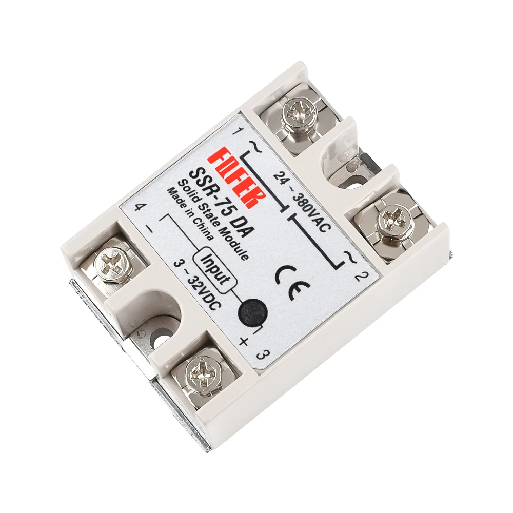 24V-380V 50A 250V SSR-50DA Solid State Relay Module 3-32V DC To AC SSR-50 DA SSR for PID Temperature Controller Voltage