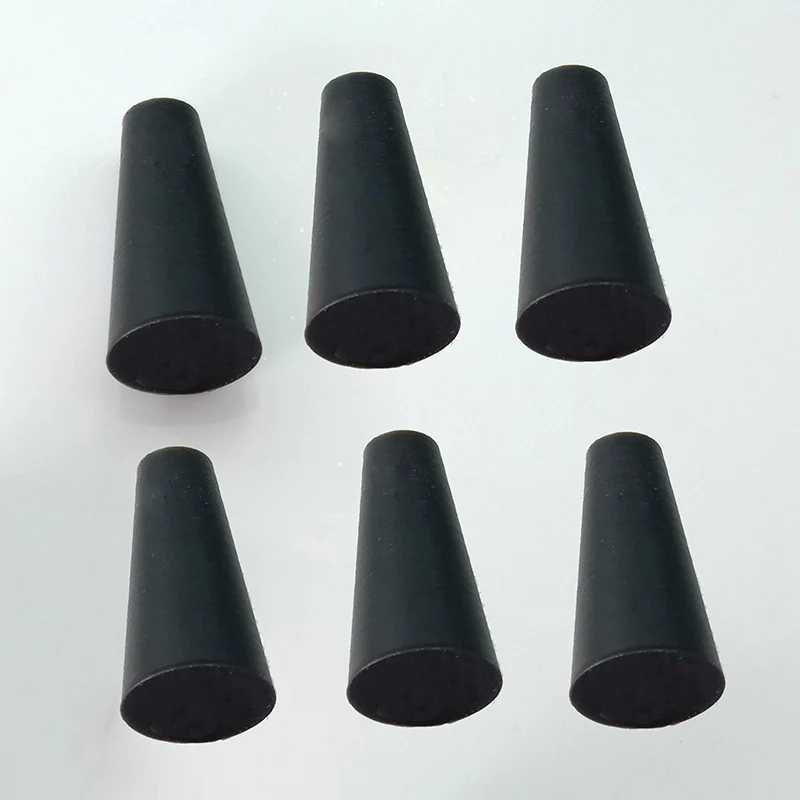 Conical Silicone Rubber Plug Flask Tapered Tube Masking Hole Stopper Black Stoppers Sealing End Cover Caps High Temp Bungs