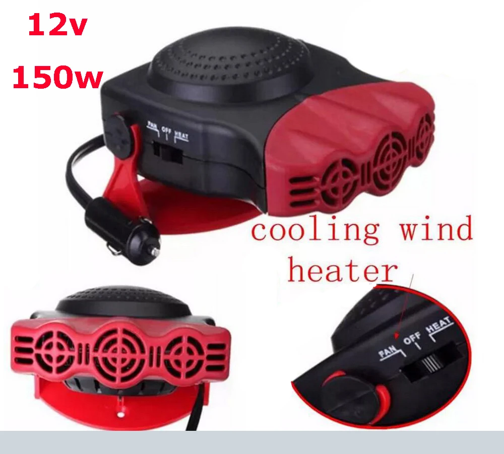 

12V Cigarette Lighter Car Heater Ceramic Heating Design Adjustable Angle Auto Window Snow Defroster