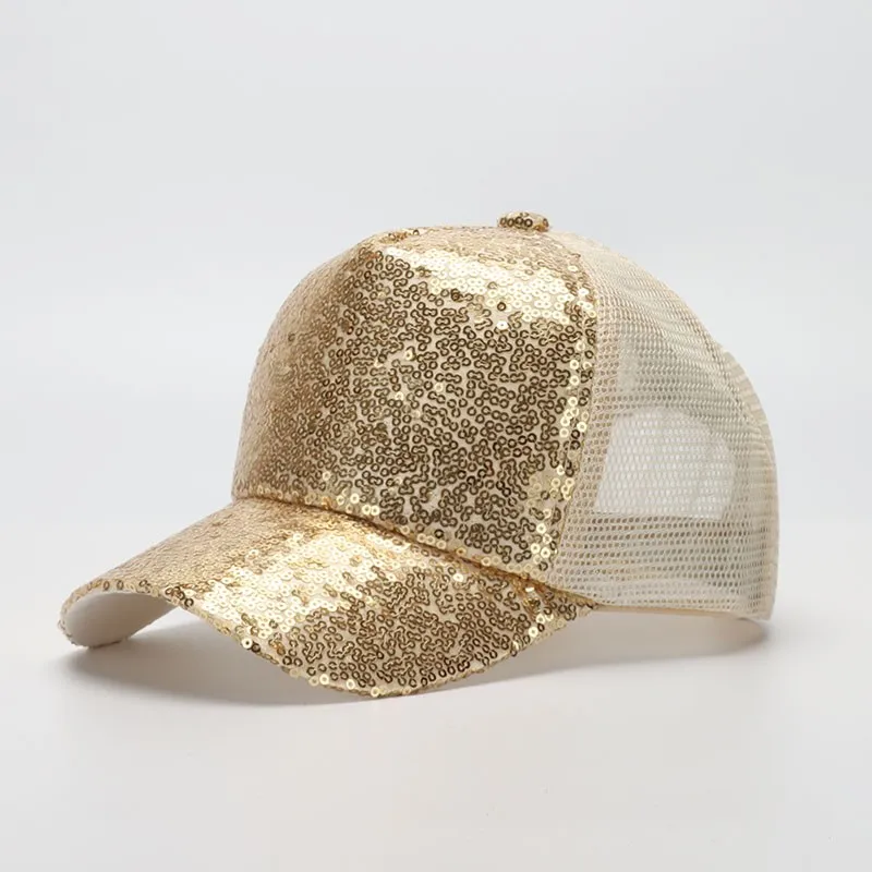 Deepom Mesh Cap Für Kinder Mädchen Jungen Baseball Kappe Eltern Kind Outdoor Sport Caps Shiny Dance Zeigen Mode Einstellbar