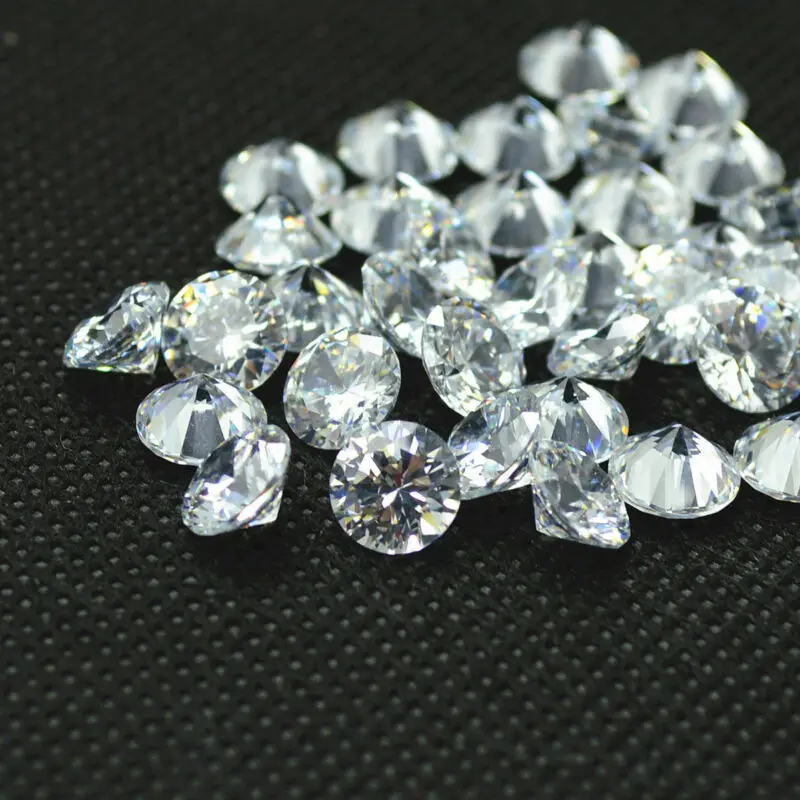 100/500pcs/2mm 3A rotondo brillante taglio sciolto bianco Cubic Zirconia pietre gemme CZ per gioielli