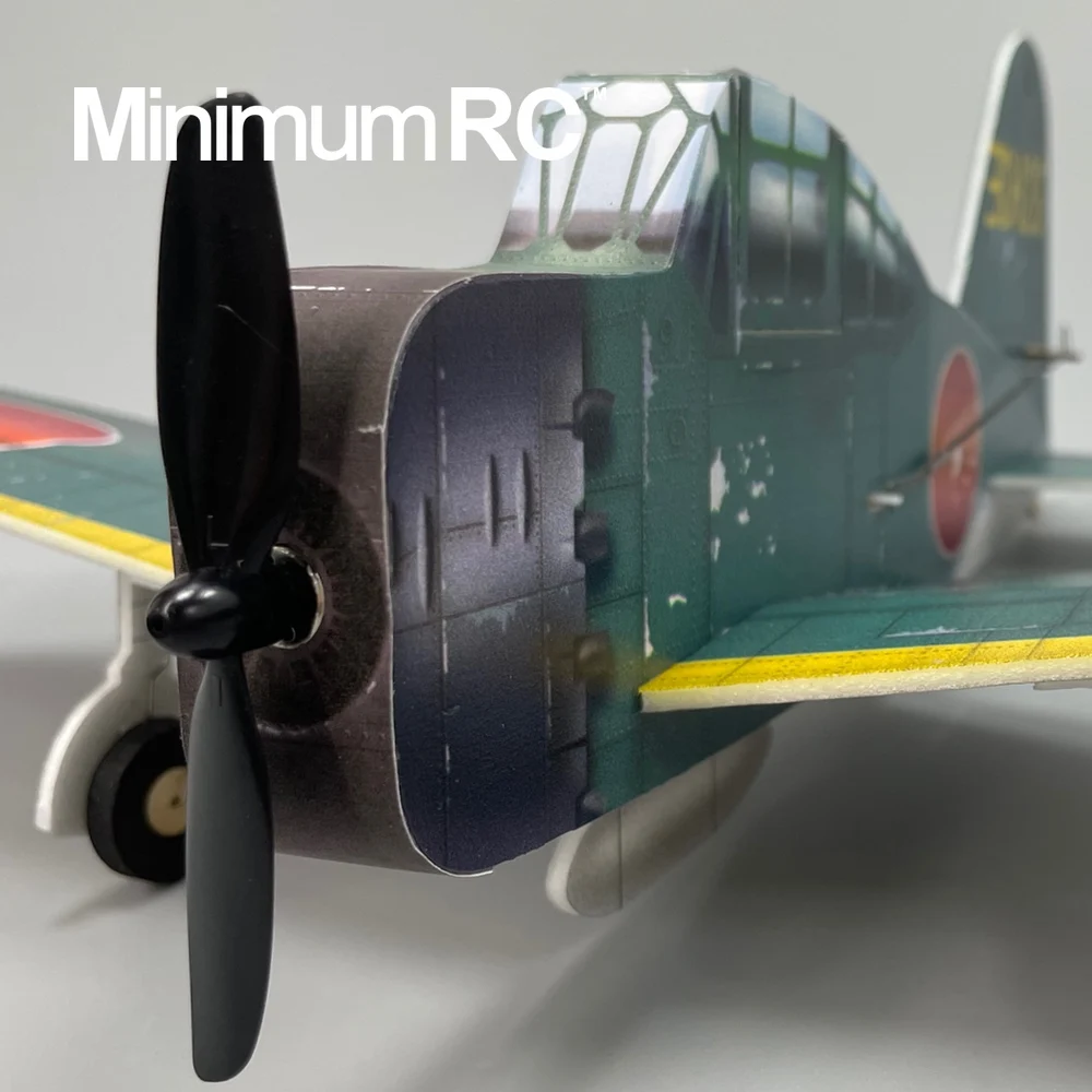 MinimumRC-KIT Zero fighter de 320mm de envergadura, entrenador de 4 canales, Avión RC de ala fija, juguetes al aire libre para niños, regalos