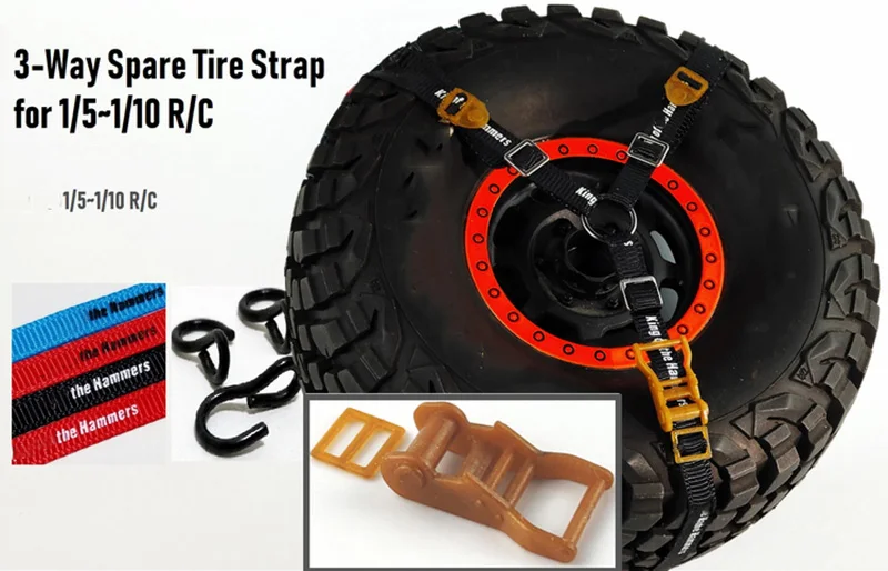 1/10 Scale Axial 90048 Remote Control Car Model Climbing Car Straight Bridge Short Card Spare Tire Fixing Strap RC Car Model