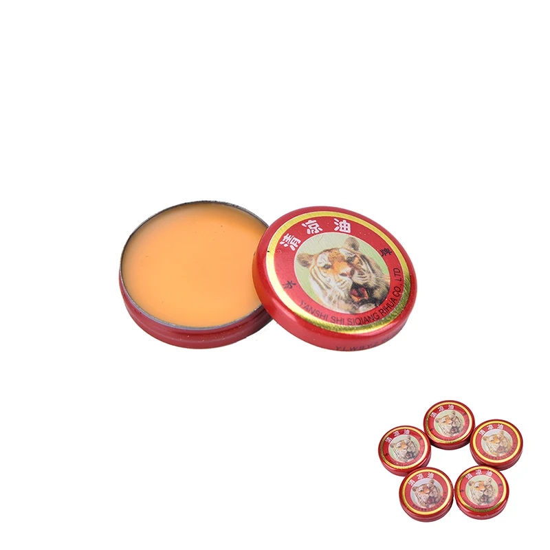 5pcs/lot Natural Tiger Balm Essential Oil Treatment Of Influenza Cold Headache Dizziness Muscle Tiger Balm Ointment