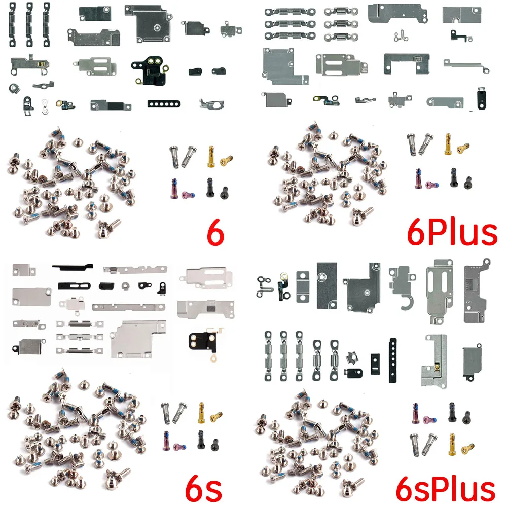 Full Set Inner Accessories For iPhone 6 6s 6P 7P 8P X XS 11 Pro Max Metal Parts Holder Bracket Shield Plate With Full Screws Set