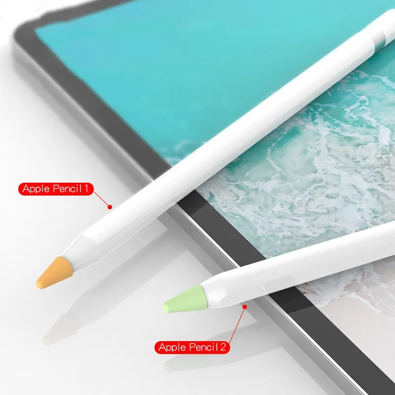 Estuche de silicona con pantalla táctil para Apple Pencil 1, 2 Generación, reemplazo de punta de lápiz, 1, 2 estuches, 8 paquetes