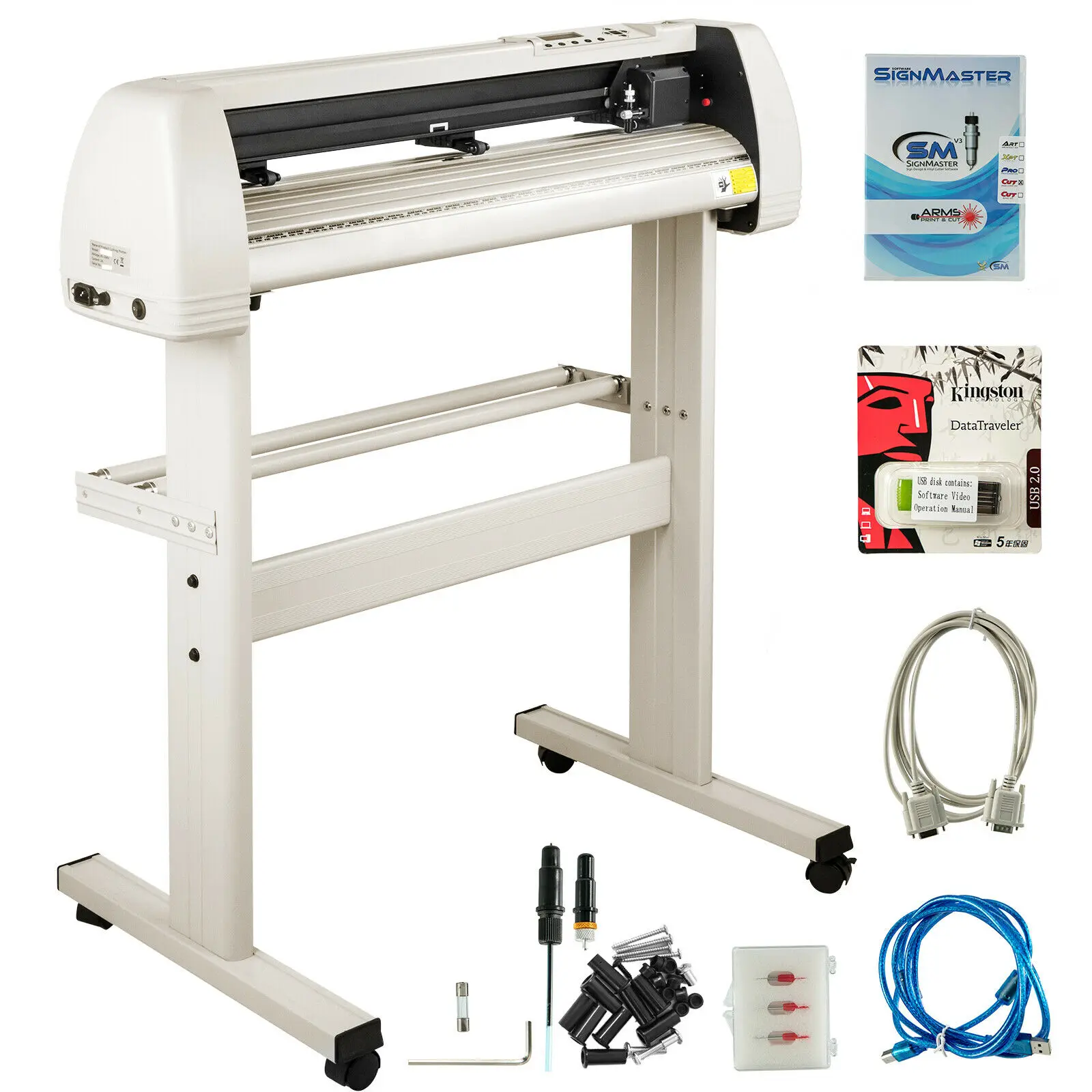 

Cutting plotter 720mm new foil plotter vinyl cutter with SignMaster white stand