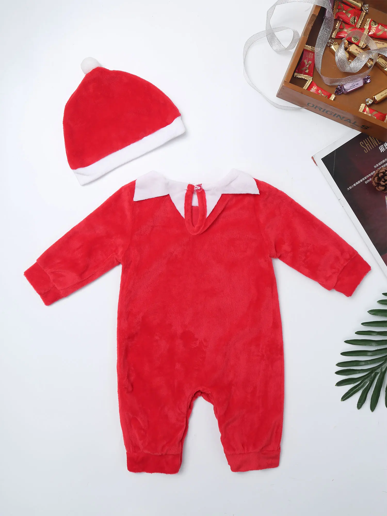 Christmas Baby Clothes Santa Claus Cosplay Costume Newborn Baby Rompers for New Year Fall Girl Clothing Set Wholesale Clothing