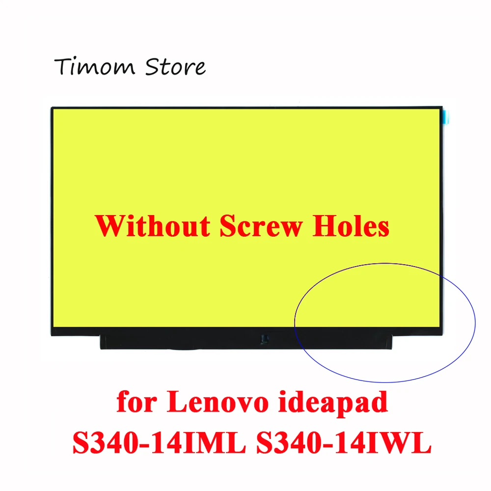 Imagem -01 - para Lenovo Ideapad S34014iml 81n9 S340-14iwl 81n7 S340 14 Tela do Caderno hd 1366*768 Fhd 1920*1080 30 Pinos sem Furos de Parafuso