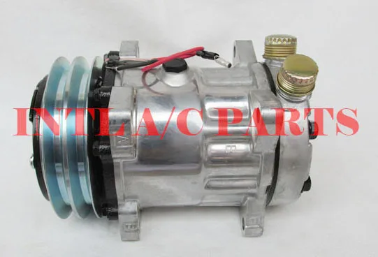 

1106-7001 47132887 5165548 5165549 72275276 47132887 Sanden 7H15 SD709 automotive AC Compressor for Ford/New Holland